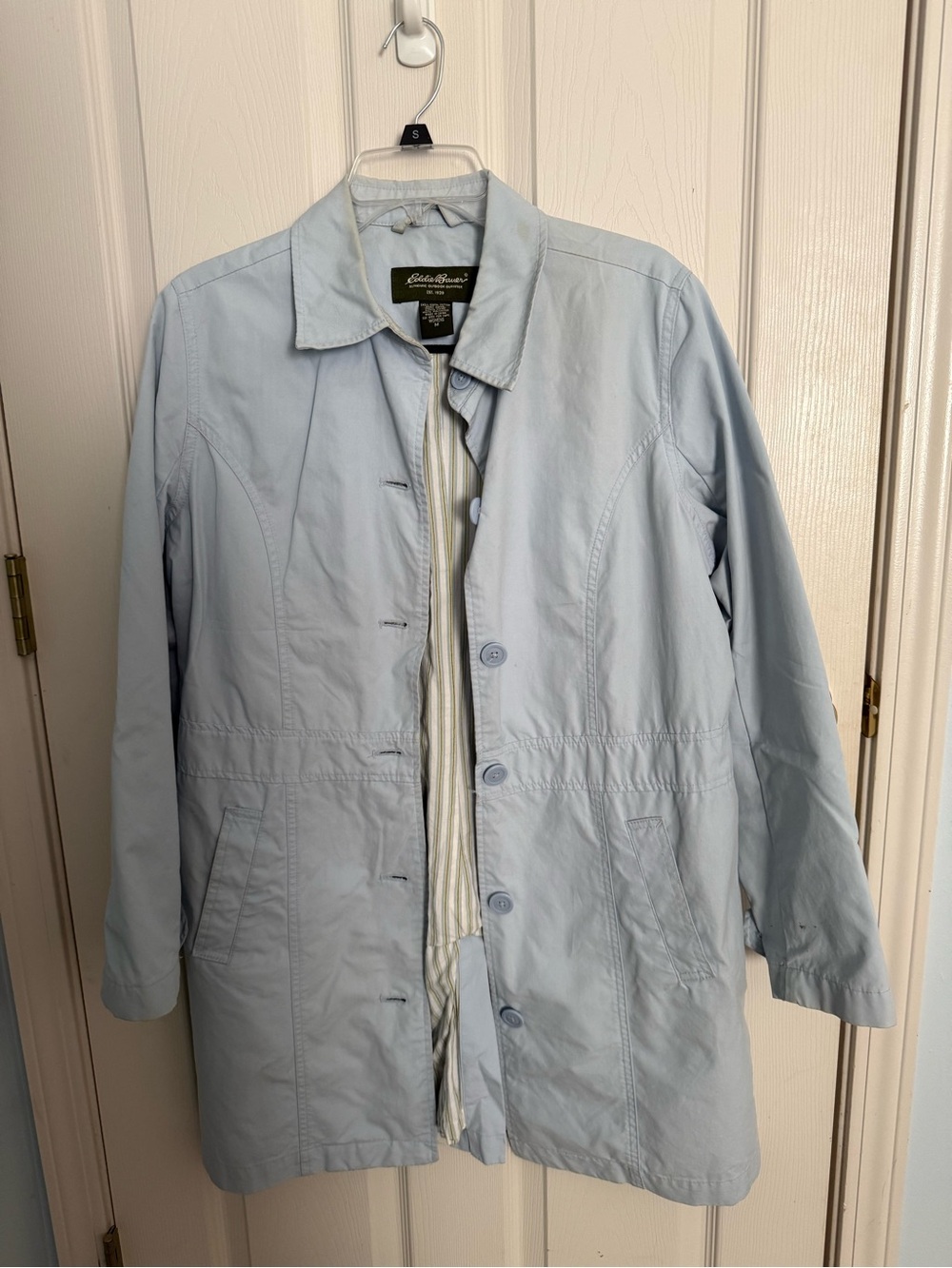 Eddie Bauer Powder Blue Women’s Trench/Jacket